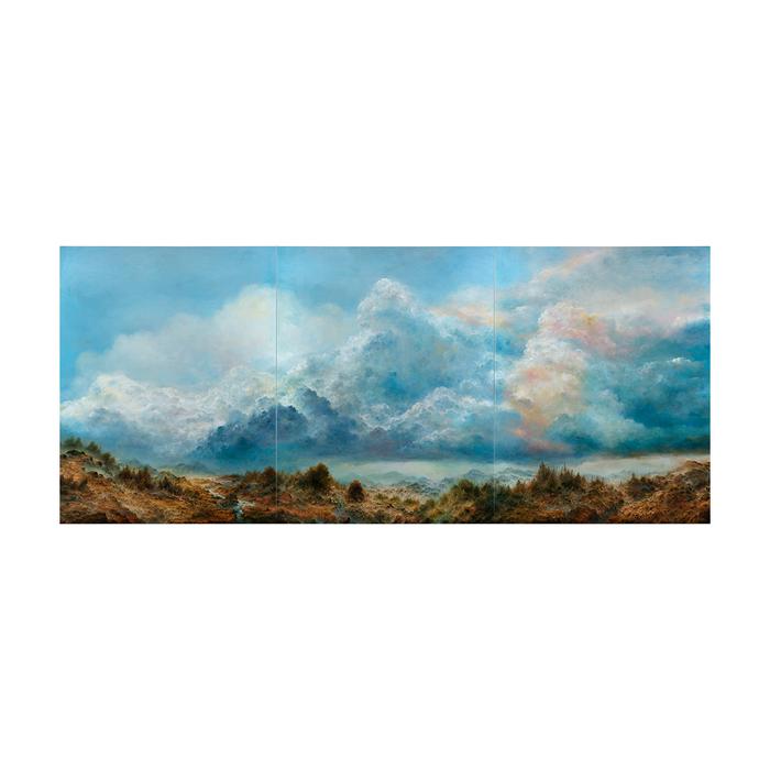 Dawn of a New Era, 2023, Öljy kankaalle, 230 x 540 cm